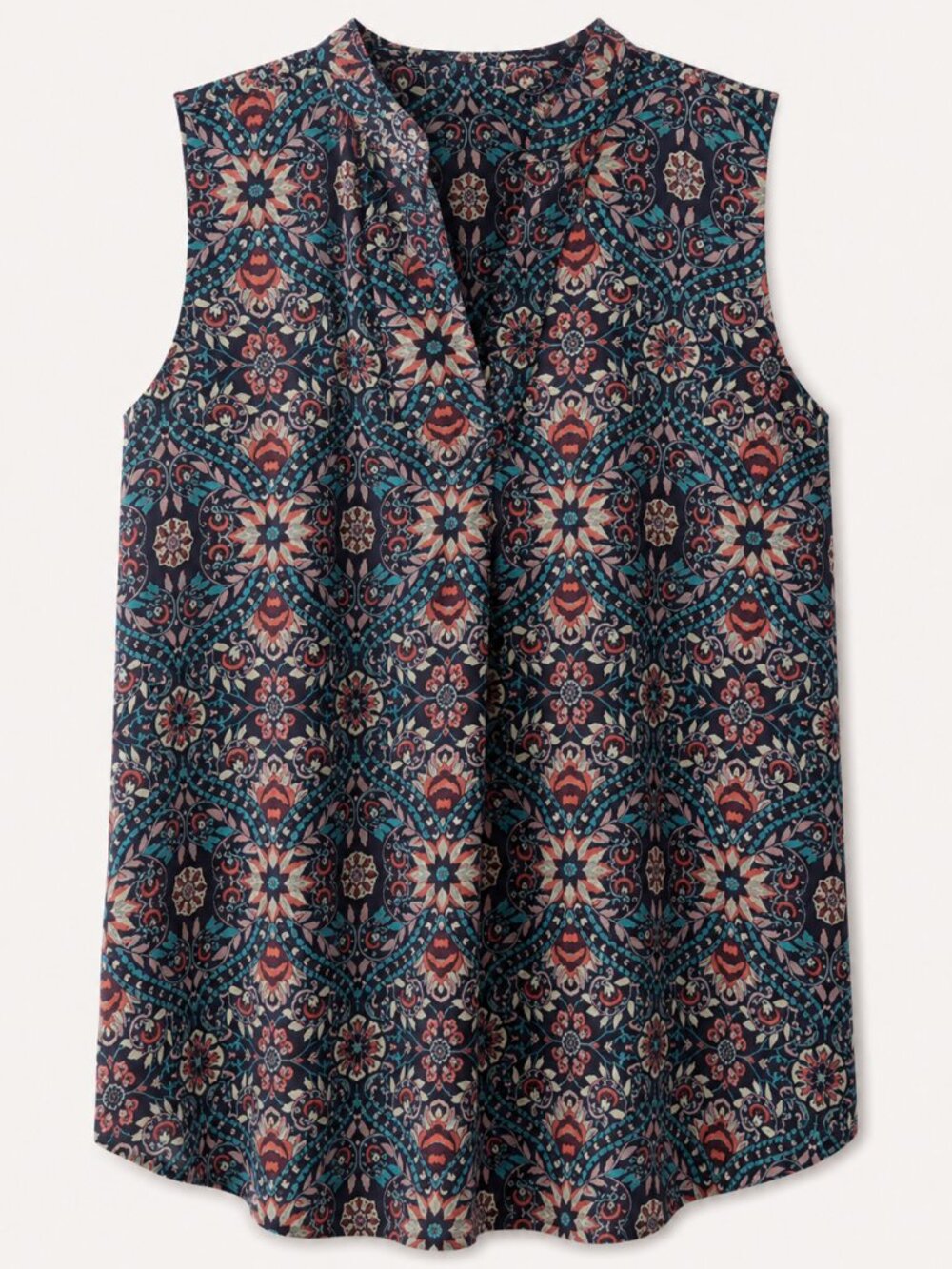 Van Heusen XXL Sleeveless Boho Floral Medallion Blouse Multicolour